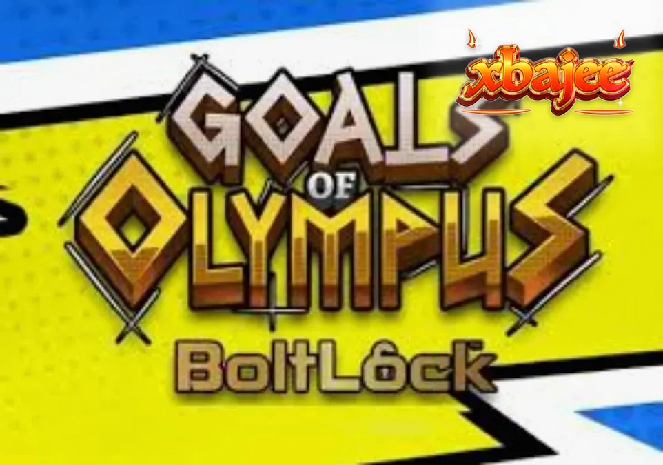 Goals of Olympus BoltLock slot game interface showing Zeus and football elements
